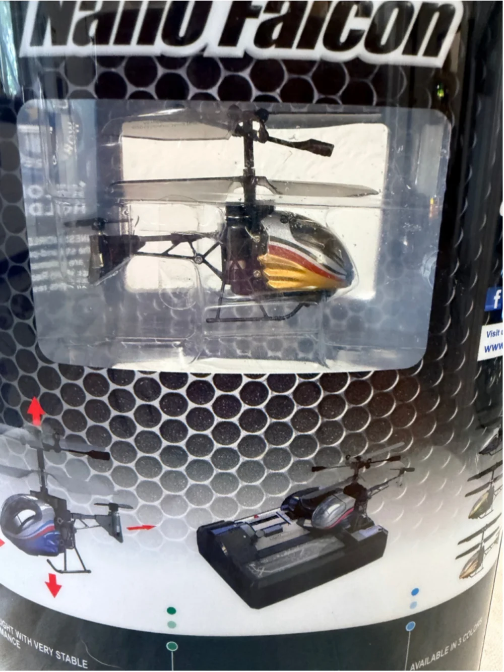2014 Silverlit Nano Falcon RC Helicopter Guinness World Record 3 Channel C 84665